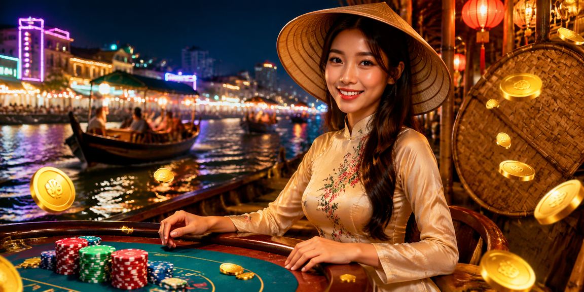 Phụ nữ đội nón lá tham gia cá cược trực tuyến tại vùng Mekong sông nước